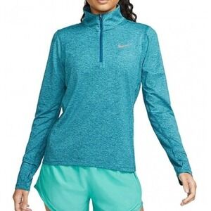 Women's Nike Running Swift Element Dri Fit Half Zip Size Medium Heathered Teal